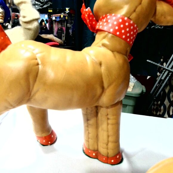 Set of 2~Vtg Mold Ceramic Quilted Christmas Deer - Picture 3 of 9